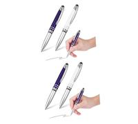 SHINEOFI 4pièces Stylos Multifonctionnels avec Lampe LED Touch Pens pour Écrans Tactiles Stylus Précis Et Stylo à Bille pour Écrire Et Éclairer