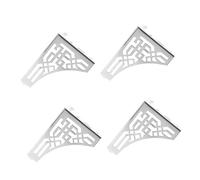SHINEOFI 4pièces Support Fer Noirs pour Meubles Armoire De De Table De Chaise De Lit De Meuble TV De Pouf De Placard De Commode Étagère De Bibliothèque