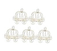 SHINEOFI 5 Boîtes à Dragées Mariage en Métal Doré de Carrosse Citrouille Boîtes à Bonbons pour Décoration Fête pour Réception