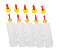 SHINEOFI 5 ensembles Biberon Allaitement Petits Ruminants Lot de Bouteilles Lait Agneau avec Tétines Adaptées pour Chèvres Moutons Veaux Bouteille Alimentation Animale Pratique et Facile à