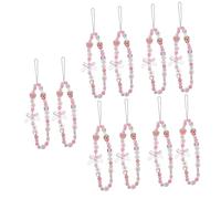 SHINEOFI 5 Ensembles Dragonne Perlée Pour Téléphone Lanière Éléguante Pratique Charms Corde Suspendue Pour Smartphone Accessoires Électroniques 2 Pièces * 5