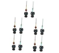 SHINEOFI 5 Ensembles Porte Clés Rétro De Chat Chinois Décoration De Accessoire De Style Rétro Pour Téléphone Portable Et Clés 2 Pièces * 5