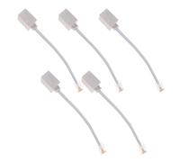 SHINEOFI 5 Pièces Adaptateur de Câble Rj45 vers Rj11 en Abs Cuivre Blanc pour Connexion Instantanée, Convertisseur de Ligne Téléphonique pour Réseau Domestique ou Bureau