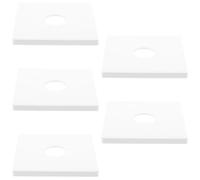 SHINEOFI 5 Pièces Cache-trou Carré pour Bras Abs Blanc, Design Séparé, Moderne, Facile à Nettoyer, S’adapte Parfaitement aux Murs pour Maisons et Hôtels