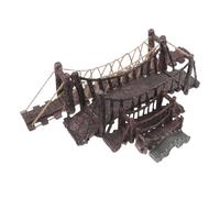 SHINEOFI 5 pièces Décor Aquarium Résine Mini Pont Suspendu Figurines Accessoires Micro Paysage Cachettes Fonctionnelles Poissons Ornements Durables pour Aquarium Jardins Miniatures