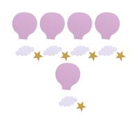 SHINEOFI 5 Pièces Décoration Design Festif Mariage pour Forme de Montgolfière Suspendue et avec Nuages Légers Anniversaire Fête