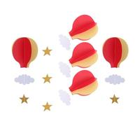SHINEOFI 5 Pièces Décoration Suspendue Accessoire Décoratif Élégant et Festif Forme de Montgolfière avec Nuages Légers pour Mariage Anniversaire et Fête