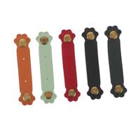 SHINEOFI 5 Pièces Enrouleur de casque Cat Claw joli porte-cordon attaches de cordon pour l'électronique case de stockage des écouteurs Organisateur de câbles PU Paw faux cuir