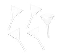 SHINEOFI 5 pièces Entonnoir Verre Lot de Résistant Haute Température pour Alimentation Liquide ou Solide Chimie Analytique Outil de Laboratoire Léger et Réutilisable