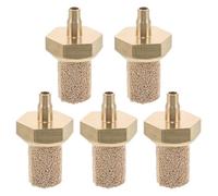 SHINEOFI 5 Pièces Filtre de Buse en Cuivre pour Machine à Neige Fonction D'insonorisation et Haute Filtration, Adapté aux Compresseurs et Tuyaux D'huile pour Effets en Discothèque