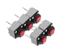 SHINEOFI 5 pièces Interrupteur Silencieux Boutons Poussoirs Miniatures Ultra Silencieux Sensibilité Élevée pour Souris et Projets Électroniques DIY