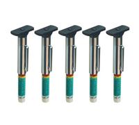 SHINEOFI 5 Pièces Jauge de Profondeur D'usure des Pneus, Outil de Mesure Bande de Roulement 0-25mm, Acier Inoxydable et Abs, pour Pneus de Voiture et Moto, Mesure Précise, Légère et Rapide
