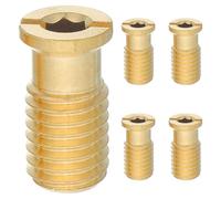 SHINEOFI 5 Pièces Kit D'ancrages en Laiton Forme Conique Optimisée, Dimensions 2,80x1,40x1,40cm, Accessoire Piscine Extérieur Fiable pour Bâche de Sécurité Piscine