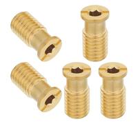 SHINEOFI 5 Pièces Kit D'ancrages en Laiton pour Couverture de Piscine Sécurisée, Forme Conique, Dimensions 2,80x1,40x1,40cm, Résistant et Empêche Le Déplacement