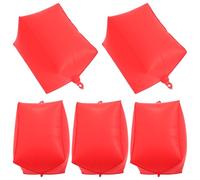 SHINEOFI 5 Pièces Lot de 5 Ballons Gonflables Carrés Inscriptibles Rouges en Aluminium, Ballons Simulés pour Décoration Festive, Anniversaires et Mariages, Écrivable et Flottant à L'Hélium,