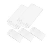 SHINEOFI 5 pièces Lot de Pochettes Transparentes pour Badges Orientation Portrait Abs Étuis de Protection pour Cartes Identité Cartes Bancaires et Nominatives Rangement Pratique et Étanche