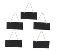 SHINEOFI 5 pièces Mini Tableau Ardoise Suspendu avec Cordon Tableau Noir Mural pour Messages Décoration Mariage et Fêtes
