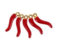 SHINEOFI 5 Pièces Pendentif petit poivre Accessoire de bijouterie DIY Pendentif pour collier en forme de piment charmes de boucle d'oreille charmes de fabrication de bijoux Acier inoxydable