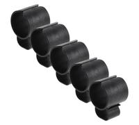 SHINEOFI 5 Pièces Pince pour Câble de Micro Noire, Support Plastique | Gestion Sûre des Fils, Base Orientable 360 Degrés, pour Scènes et Interviews Mobiles, Format 5,50x3,50x3,50cm