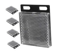 SHINEOFI 5 pièces Reflecteur Photoélectrique Carré Panneau Rétro-réfléchissant pour Sécurité Routière Bâtiments et Véhicules Améliore Visibilité Nocturne et Réduit Accidents