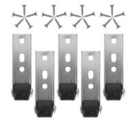 SHINEOFI 5 Pièces Roulette Pivotante Structure Micro-roue, Installation Facile et Longue Durée pour Meubles en Plastique et Acier Noir pour Tiroirs et Portes Coulissantes