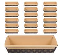 SHINEOFI 50 Moules à Rectangulaires en Papier Cuisson 200x65x45mm Antiadhésifs pour Four Micro-ondes Congélateur, Moules à Cake Multifonctions pour Pâtisserie et Cuisson Rapide