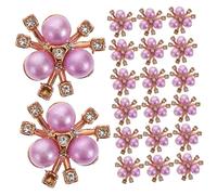 SHINEOFI 50 pièces Accessoires de Bijoux DIY pour Décoration Embellissements Colorés pour Clips de Cheveux et Nail Art