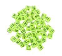 SHINEOFI 50 pièces Anneaux de Jambe Aluminium et Plastique pour Pigeons Anglais Bagues Numérotées pour Identification Facile et Gestion des Pigeons de Course