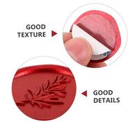 SHINEOFI 50 Pièces Autocollants Sceau de Cire à Double Face Étiquettes Cachet Olive Rouge pour Invitations Mariage Cartes et Décorations DIY