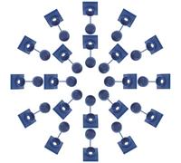 SHINEOFI 50 Pièces Capuchon de Protection Bleu en Plastique pour Vis de Toiture Ondulée, Étanche la Pluie, Protège les Têtes de Vis la Corrosion