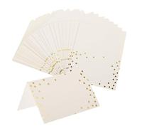 SHINEOFI 50 pièces Cartes de Place Dorées à Pois Cartes Nom Papier pour Mariage pour Plan de Table Élégantes et Faciles à Écrire Décoration de Fête Raffinée