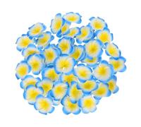 SHINEOFI 50 pièces Fleurs Tropicales de Frangipanier Artificielles Lot pour Décorations de Mariage Fêtes Hawaïennes DIY Coiffures et Couronnes Résistantes Aux Intempéries et Faciles