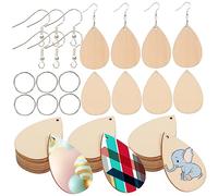 SHINEOFI 50 Pièces Kit Boucles Doreilles Pendentifs et Lisses pour Création Diy Accessoires Percés pour Femmes Décoration Personnalisable