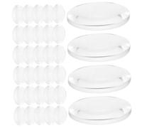 SHINEOFI 50 pièces Lentilles Optiques Convexes Transparentes Double Face pour Enseignement Physique Kit Expérimental DIY