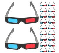 SHINEOFI 50 Pièces Lunettes 3D en Papier Cadre Noir Universelles pour Vision Stéréoscopique, Design Plat Léger pour Soirées Cinéma et Voyages