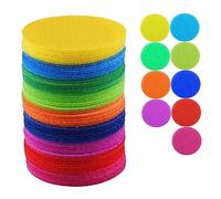 SHINEOFI 50 pièces Marqueurs de Tapis Colorés pour Lot de Autocollants de Sol Pratiques pour Écoles et Activités Pédagogiques pour Salle de Classe Jardin et Jeux Couleur Aléatoire