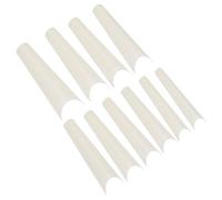 SHINEOFI 500 Pièces Faux Ongles French Manucure Extra Longs en Abs Blanc, Couverture Complète Facile à Peindre, Mariage et Soirée Prom