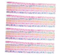 SHINEOFI 500 Pièces Lucky Star Folding Strips Fluorescent Glow Foil Origami Paper For DIY Crafts School Art Teacher Supplies