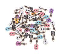 SHINEOFI 50pièces Breloques Guitare Miniature Style Dessin Animé Pendentifs pour Création Bijoux Bracelets Porte-clés Loisirs Créatifs