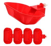 SHINEOFI 5pièces Abreuvoir Automatique pour Poulets Et Oiseaux Kit Mangeoire Et Abreuvoir pour Poussins Système Abreuvement avec Seau pour Volailles