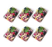 SHINEOFI 6 Boîtes de Fleurs Séchées Naturelles pour Scrapbooking DIY Fleurs Pressées Vives et Bien Conservées, Matériau Léger pour Décoration et Emballage Présent Style Style Aléatoire