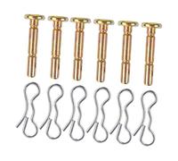 SHINEOFI 6 Ensembles Lot de Jeux de Goupilles de Cisaillement Acier Inoxydable de Rechange Durables pour Souffleuse à Neige Protection de Boîte de Vitesses Installation Facile et