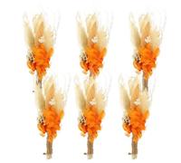 SHINEOFI 6 Mini Bouquets de Fleurs Séchées Naturelles pour Décoration de Mariage et Maison, Matériaux DIY sans Arrosage, Forme Élégante et Style Bohème
