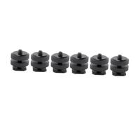 SHINEOFI 6 Pièces Adaptateur Griffe Hot Shoe Alliage Aluminium pour Trépied Compatible Accessoires DSLR Caméra Microphone Flash Noir