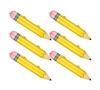 SHINEOFI 6 Pièces Ballon Design 68x8 pour Gonflable Crayon Pvc Cm Jaune en Xxl et Unique et Attrayant Décoration Fête Scolaire Anniversaire Garçon et Filles