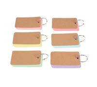 SHINEOFI 6 Pièces Bloc-notes Portable 50 Feuilles en Papier, Carnet de Mots | Priorisation des Tâches, Facile à Transporter Ranger, pour Révision D’examen, Bureau