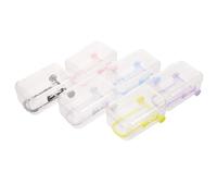 SHINEOFI 6 Pièces Boîte de Rangement pour Bijoux Design Élégant et Ludique en Plastique Transparent, Mini Valise Portable et pour Fêtes Voyages