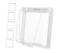 SHINEOFI 6 Pièces Boîte Étanche pour Prise Électrique Extérieure Type avec Protection Adhésive Transparente Coffret Éclaboussures pour Salle de Bain et Usage Extérieur