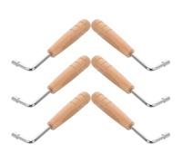 SHINEOFI 6 Pièces Clé à Instruments Professionnelle en Acier L-shape Trou Quatre Coins pour Réglage Précis et Lisse de Harpe et Petits Instruments à Cordes