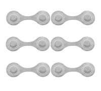 SHINEOFI 6 Pièces Clips Réfléchissants Magnétiques Design Portable en PVC Blanc Améliorant la Visibilité Nocturne pour Vêtements et Harnais de Chien Lors D'activités Extérieures